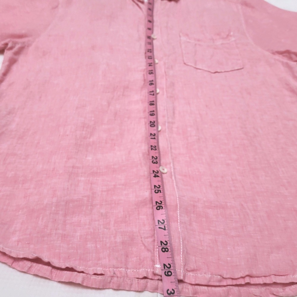 Tommy Bahama Party Bougainvillea Pink Breezer Short Sleeve Linen Shirt Men's M - Picture 9 of 9